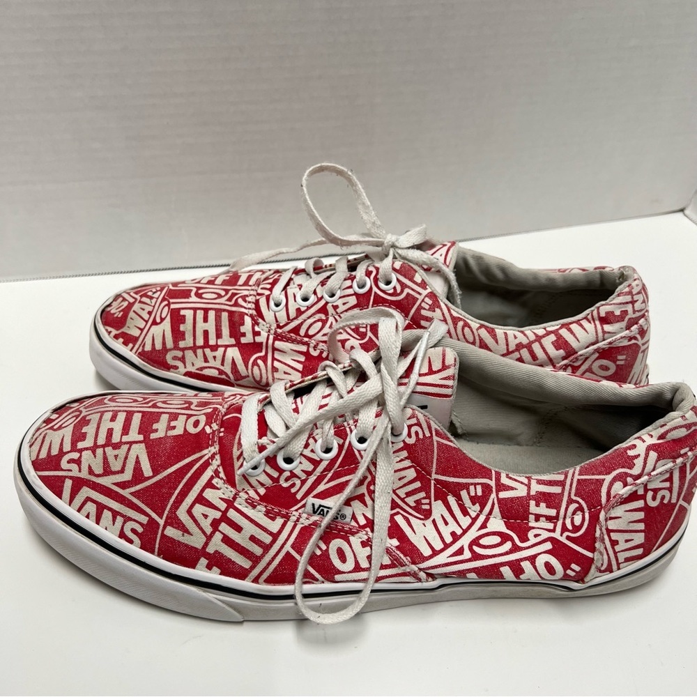 Van’s sneakers red and white size 13.0